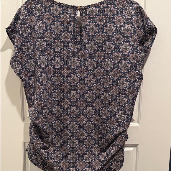 Papermoon Navy and Pink Geometric Blouse - Picture 6 of 8